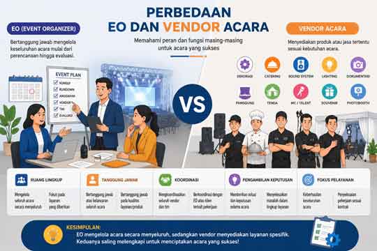 Perbedaan EO dan Vendor Acara